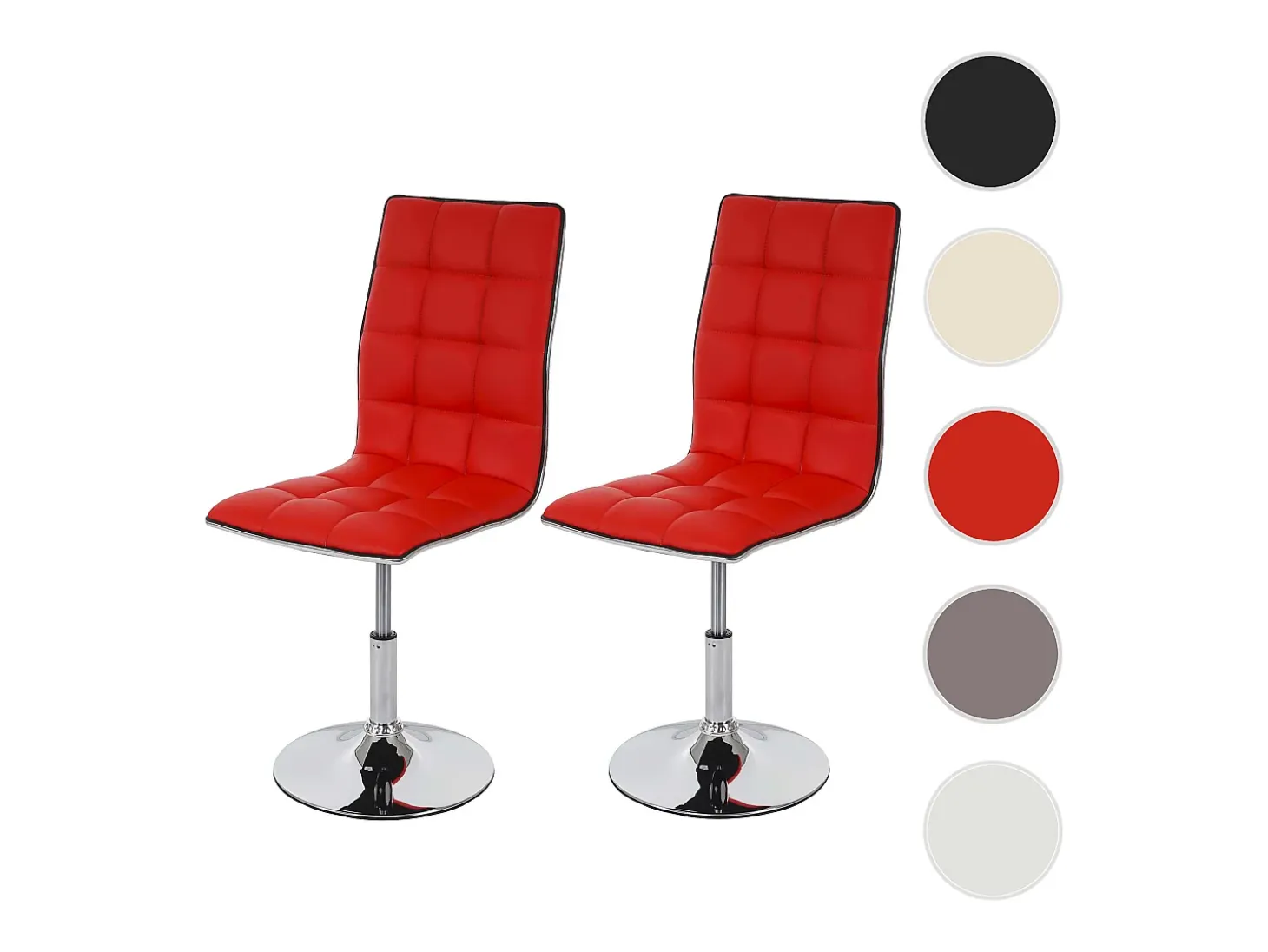 Silla de comedor MCW-C41 (juego de 2), rojo