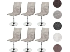 Silla de comedor MCW-C41 (juego de 6), vintage pebble grey