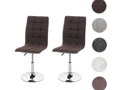 Silla de comedor MCW-C41 (set de 2), marrón