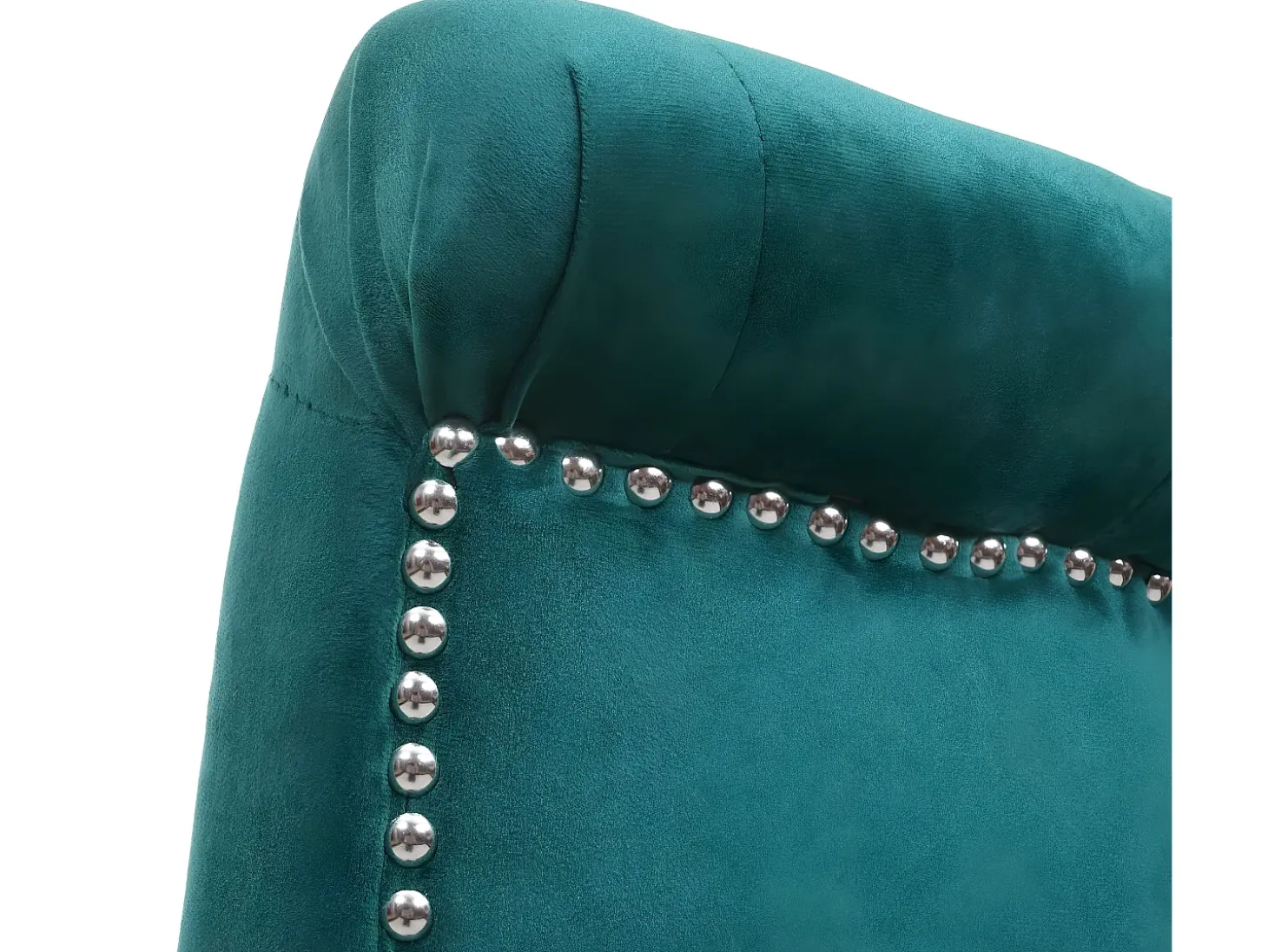 Silla de comedor MCW-D22 (juego de 6), verde oscuro, patas negras