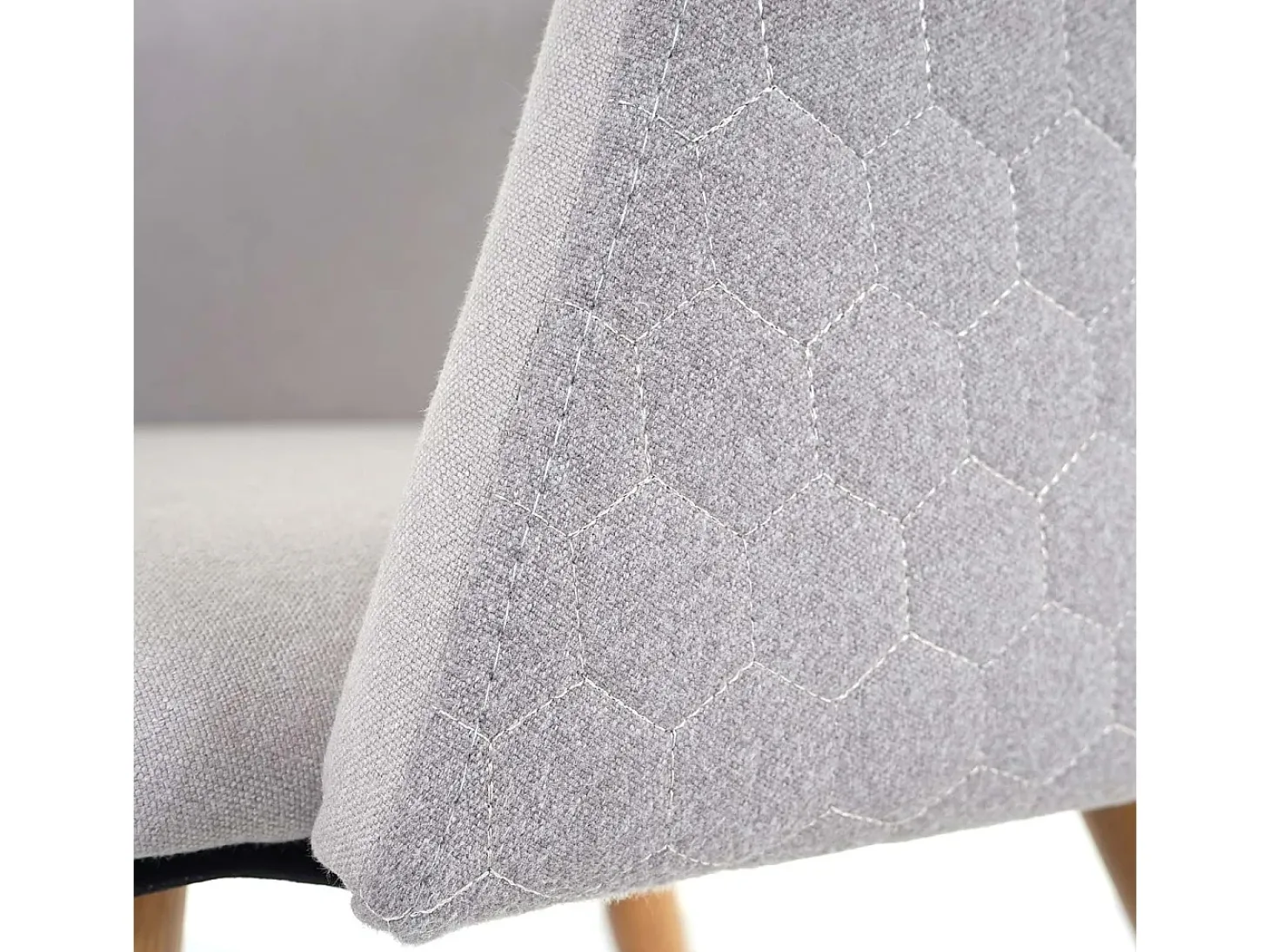 Silla de comedor MCW-D71 (juego de 6), gris claro