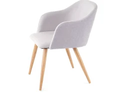 Silla de comedor MCW-D71 (set de 2), gris claro