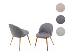 Silla de comedor MCW-D53 (set de 2), gris oscuro