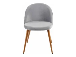 Silla de comedor MCW-D53 (set de 2), gris claro