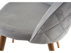 Silla de comedor MCW-D53 (set de 2), gris claro