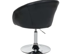 Silla de comedor MCW-F19, piel sintética negra