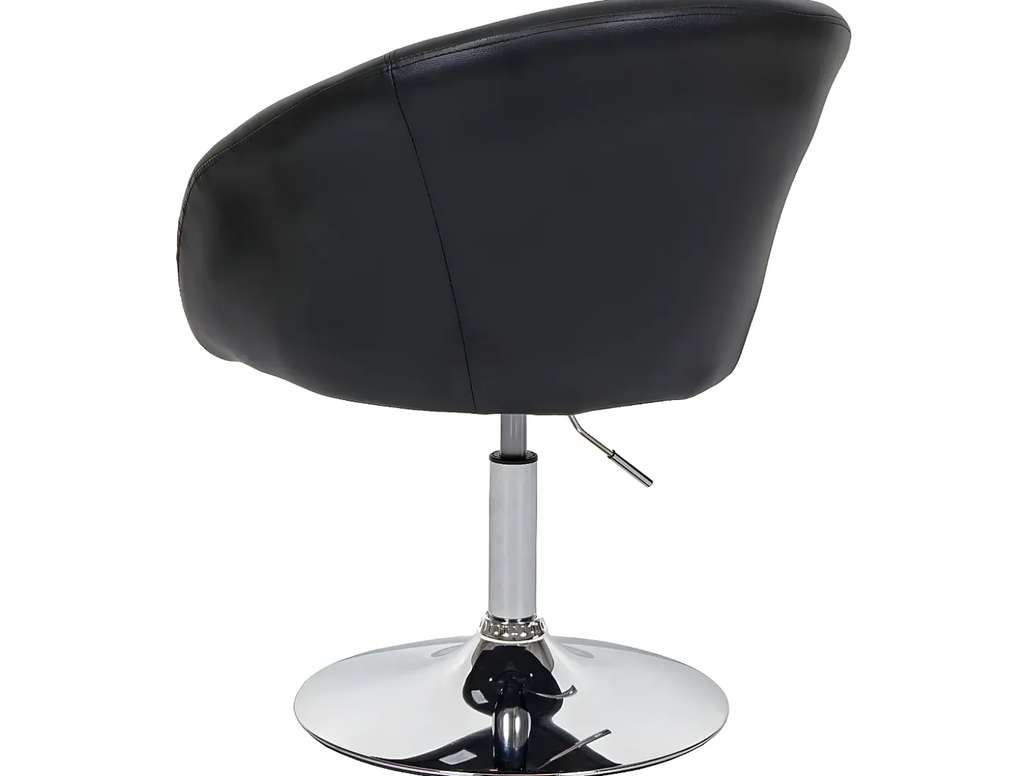 Silla de comedor MCW-F19, piel sintética negra