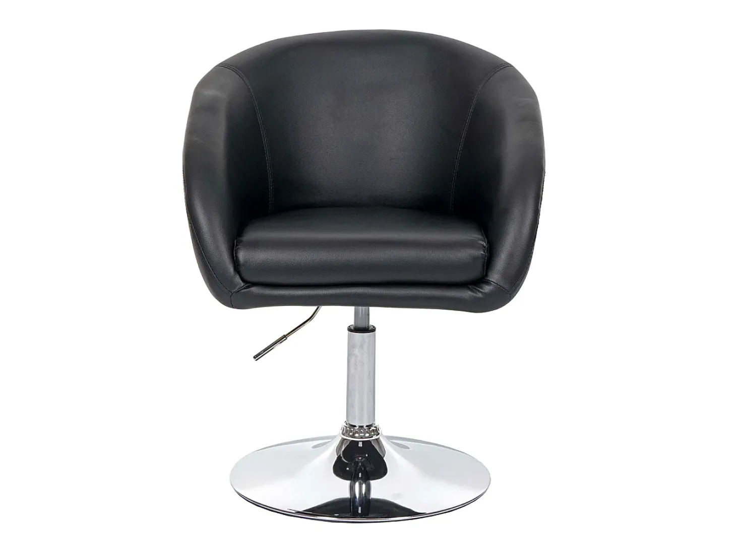 Silla de comedor MCW-F19, piel sintética negra