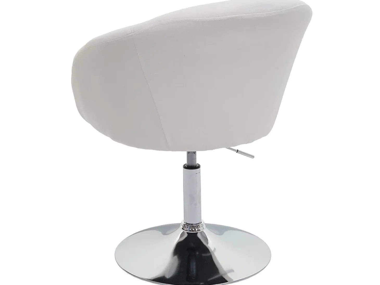 Silla de comedor MCW-F19, tela/textil crema-blanco