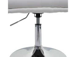 Silla de comedor MCW-F19, tela/textil crema-blanco