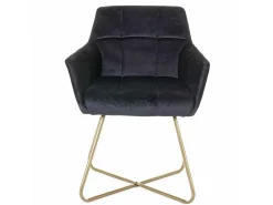 Silla de comedor MCW-F37 (juego de 6), negro