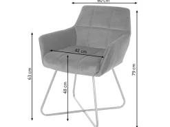 Silla de comedor MCW-F37 (juego de 6), negro