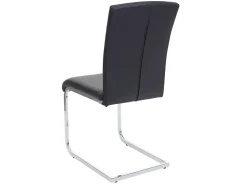 Silla de comedor MCW-F36 (juego de 6), imitación de cuero, negro