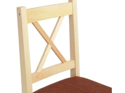 Silla de comedor MCW-F77 (juego de 2), tapizado natural terracota