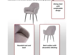 Silla de comedor MCW-F18 (set de 2), terciopelo negro, patas doradas