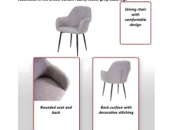 Silla de comedor MCW-F18 (set de 2), verde terciopelo, patas doradas