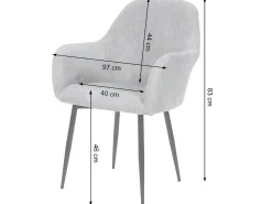 Silla de comedor MCW-F18 (set de 2), verde terciopelo, patas doradas