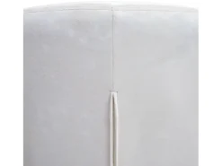 Silla de comedor MCW-F18 (set de 2), terciopelo crema-blanco, patas doradas