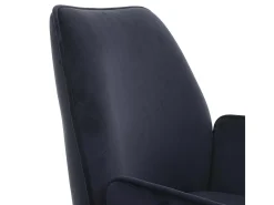 Silla de comedor MCW-G67, azul antracita, acero inoxidable