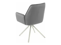 Silla de comedor MCW-G67, gris oscuro, acero inoxidable