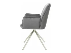 Silla de comedor MCW-G67, gris oscuro, acero inoxidable