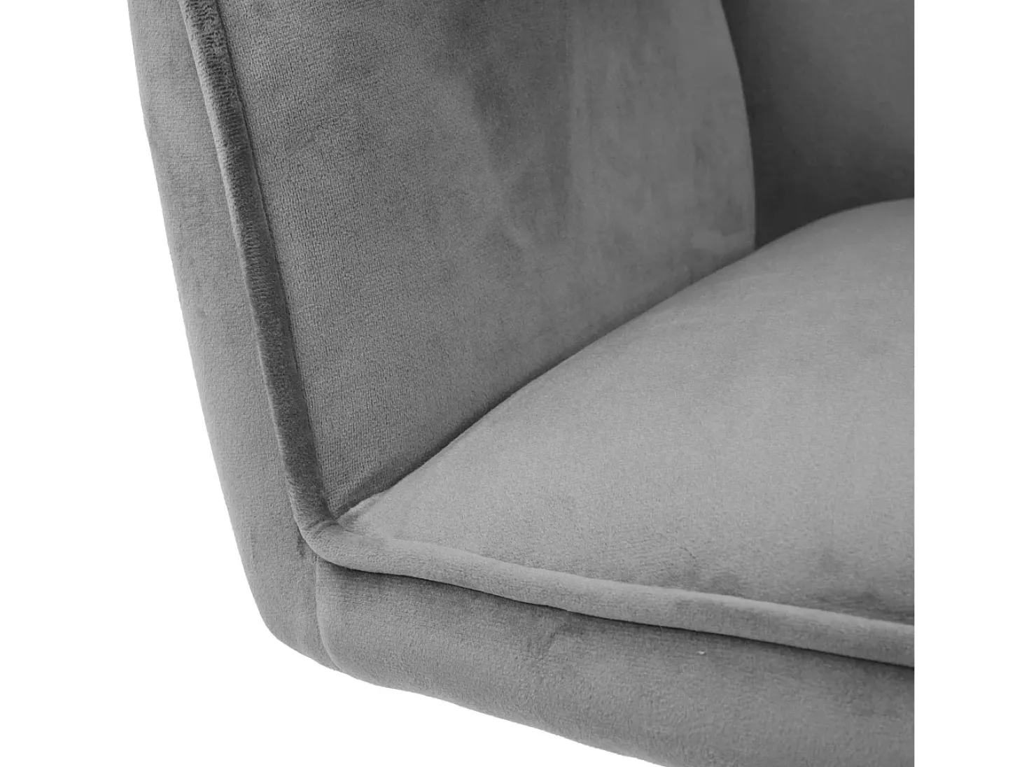 Silla de comedor MCW-G67, gris oscuro, patas negras