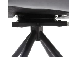 Silla de comedor MCW-G67, gris oscuro, patas negras