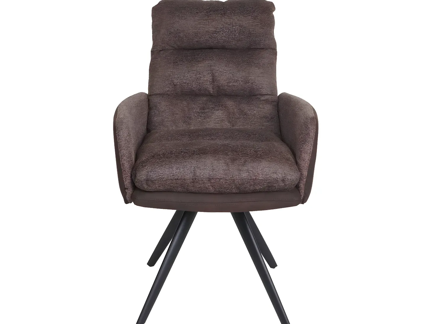 Silla de comedor MCW-G66, marrón-marrón oscuro, con reposabrazos