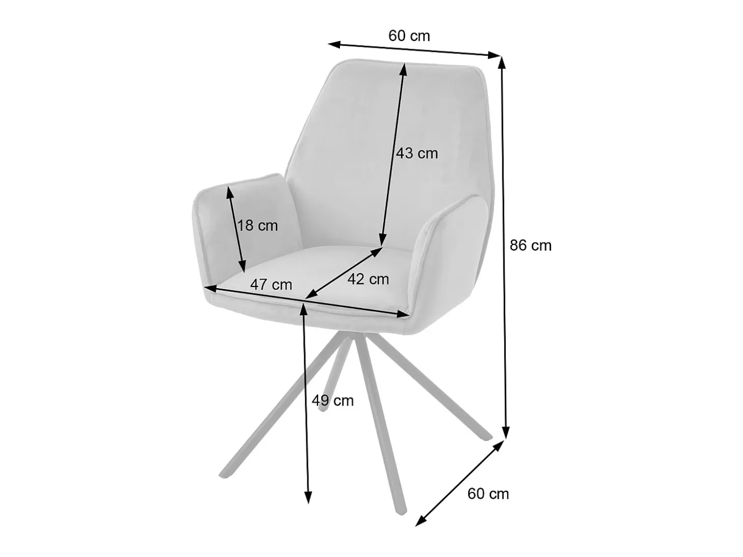 Silla de comedor MCW-G67, verde, patas negras