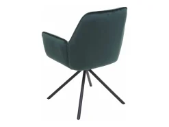 Silla de comedor MCW-G67, verde, patas negras