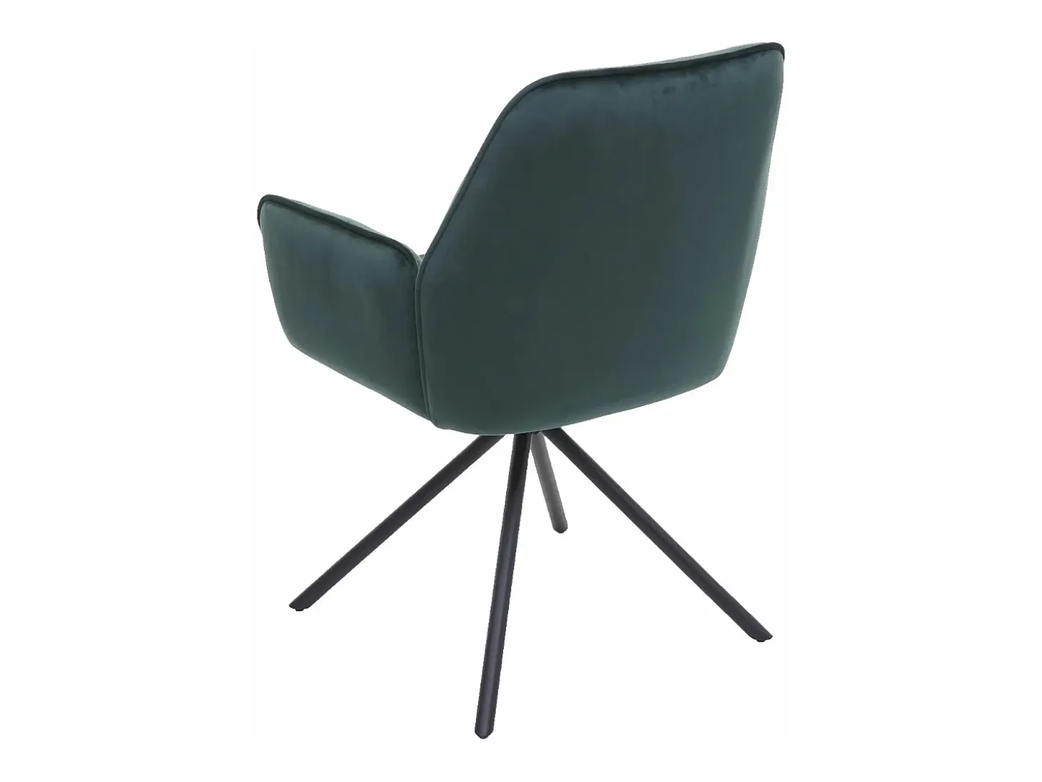 Silla de comedor MCW-G67, verde, patas negras