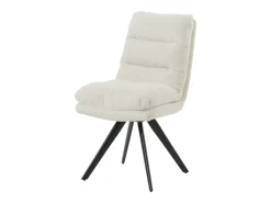Silla de comedor MCW-G66 Bouclé (juego de 6), blanco crema