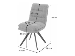 Silla de comedor MCW-G66 Bouclé, verde