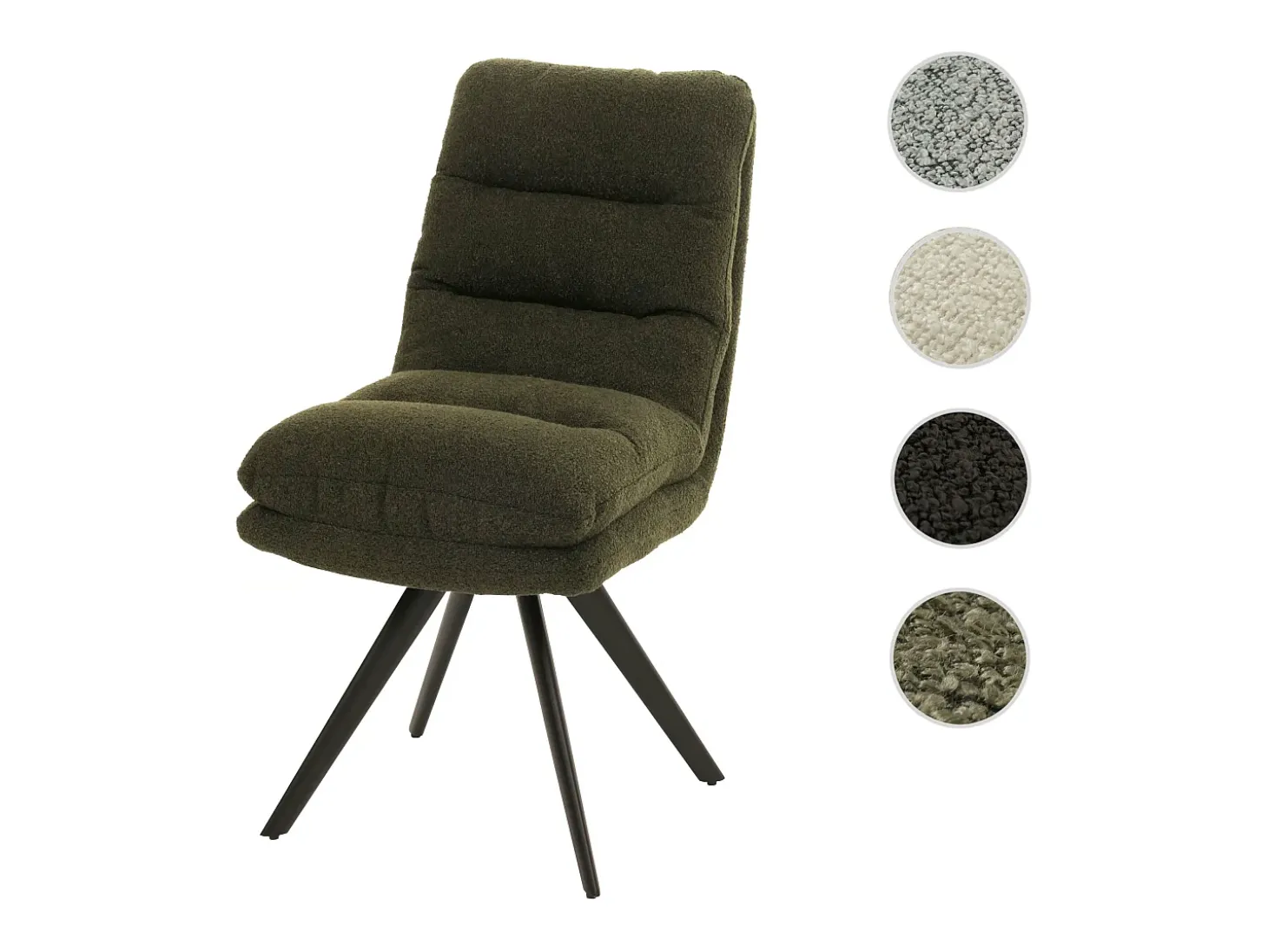 Silla de comedor MCW-G66 Bouclé, verde