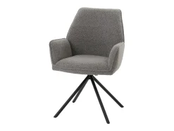 Silla de comedor MCW-G67 Bouclé, gris claro