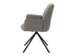Silla de comedor MCW-G67 Bouclé, gris claro