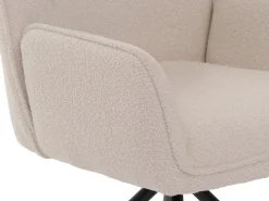 Silla de comedor MCW-G67 Bouclé, crema