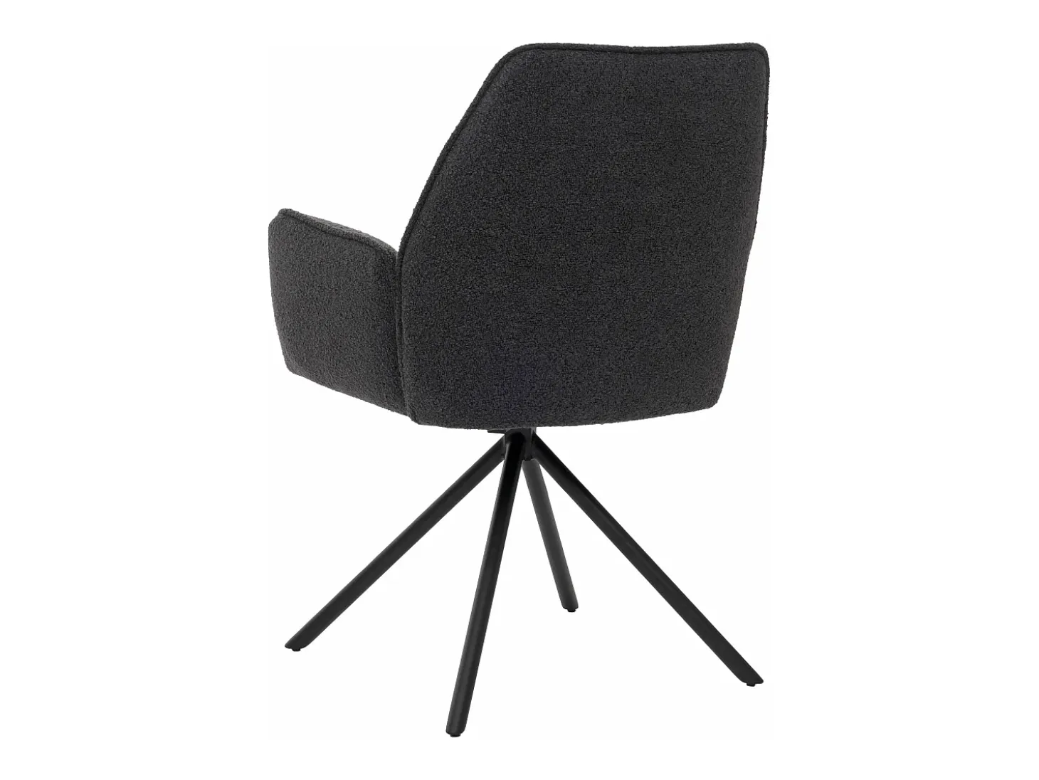 Silla de comedor MCW-G67 Bouclé (set de 6), gris oscuro