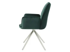Silla de comedor MCW-G67 (juego de 6), verde, acero inoxidable