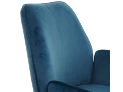 Silla de comedor MCW-G67 (juego de 6), azul turquesa, patas negras