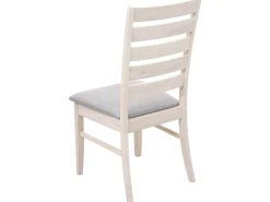 Silla de comedor MCW-G47 (juego de 2), estructura ligera, gris