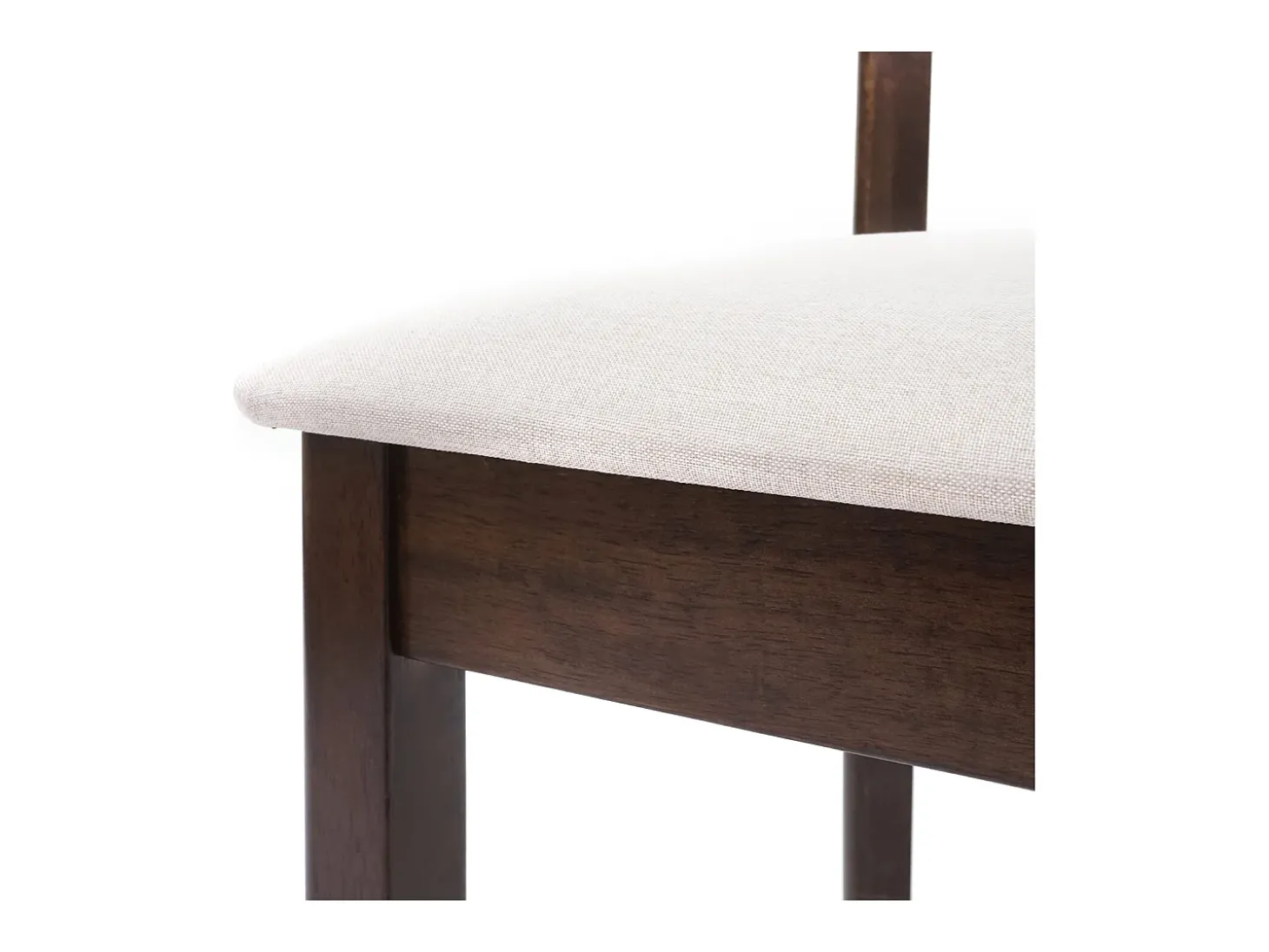 Silla de comedor MCW-G46 (juego de 2), estructura oscura, beige