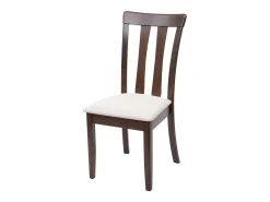Silla de comedor MCW-G46 (juego de 2), estructura oscura, beige