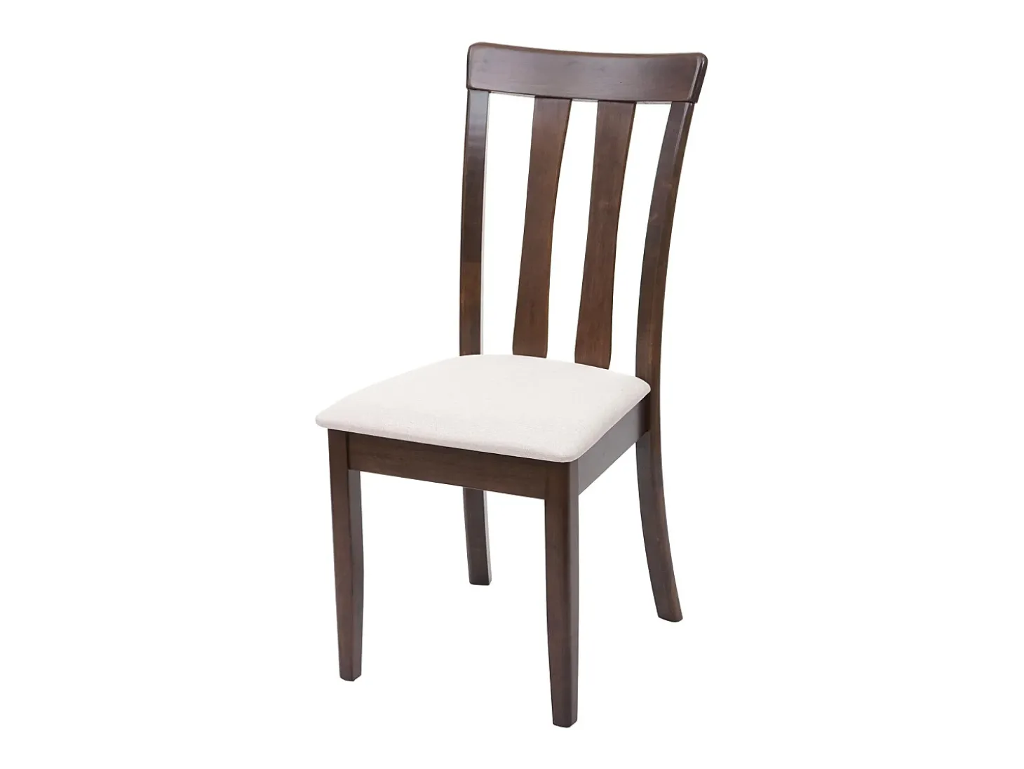 Silla de comedor MCW-G46 (juego de 2), estructura oscura, beige