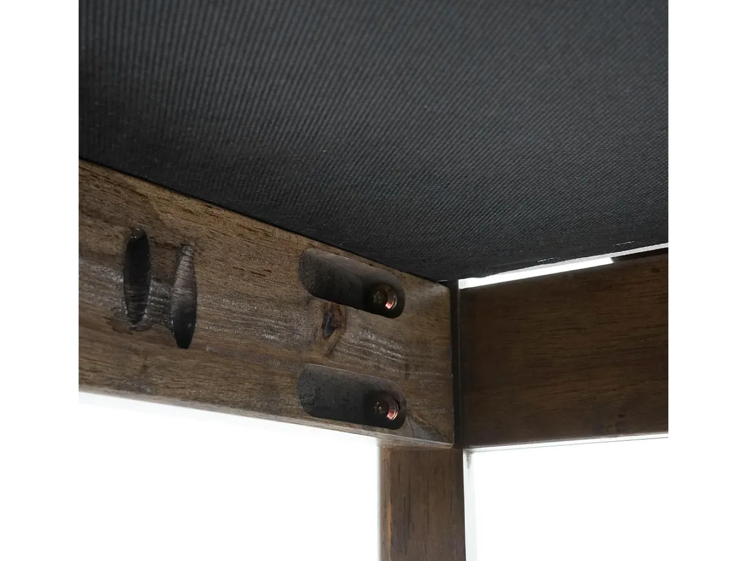 Silla de comedor MCW-G46 (juego de 2), estructura oscura, beige