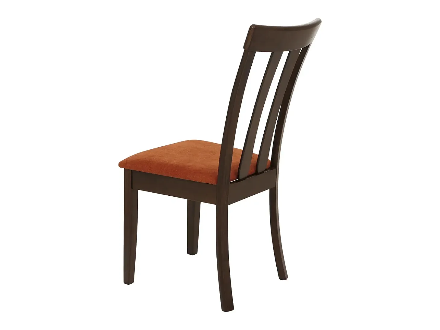 Silla de comedor MCW-G46 (juego de 6), estructura oscura, naranja