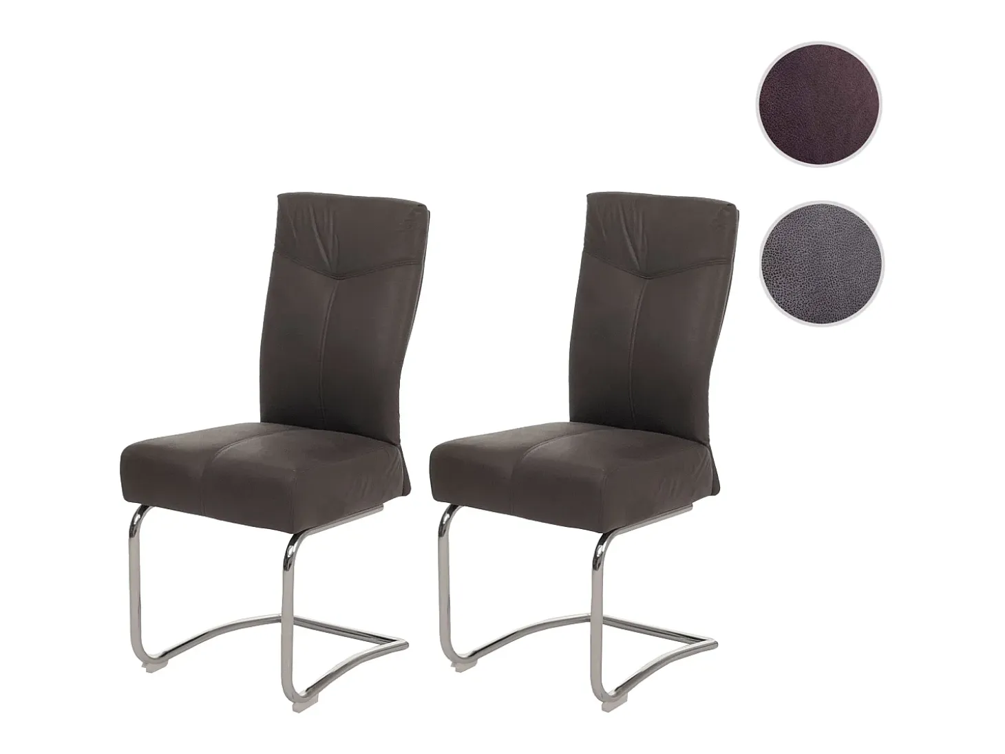 Silla de comedor MCW-G56 (juego de 2), gris