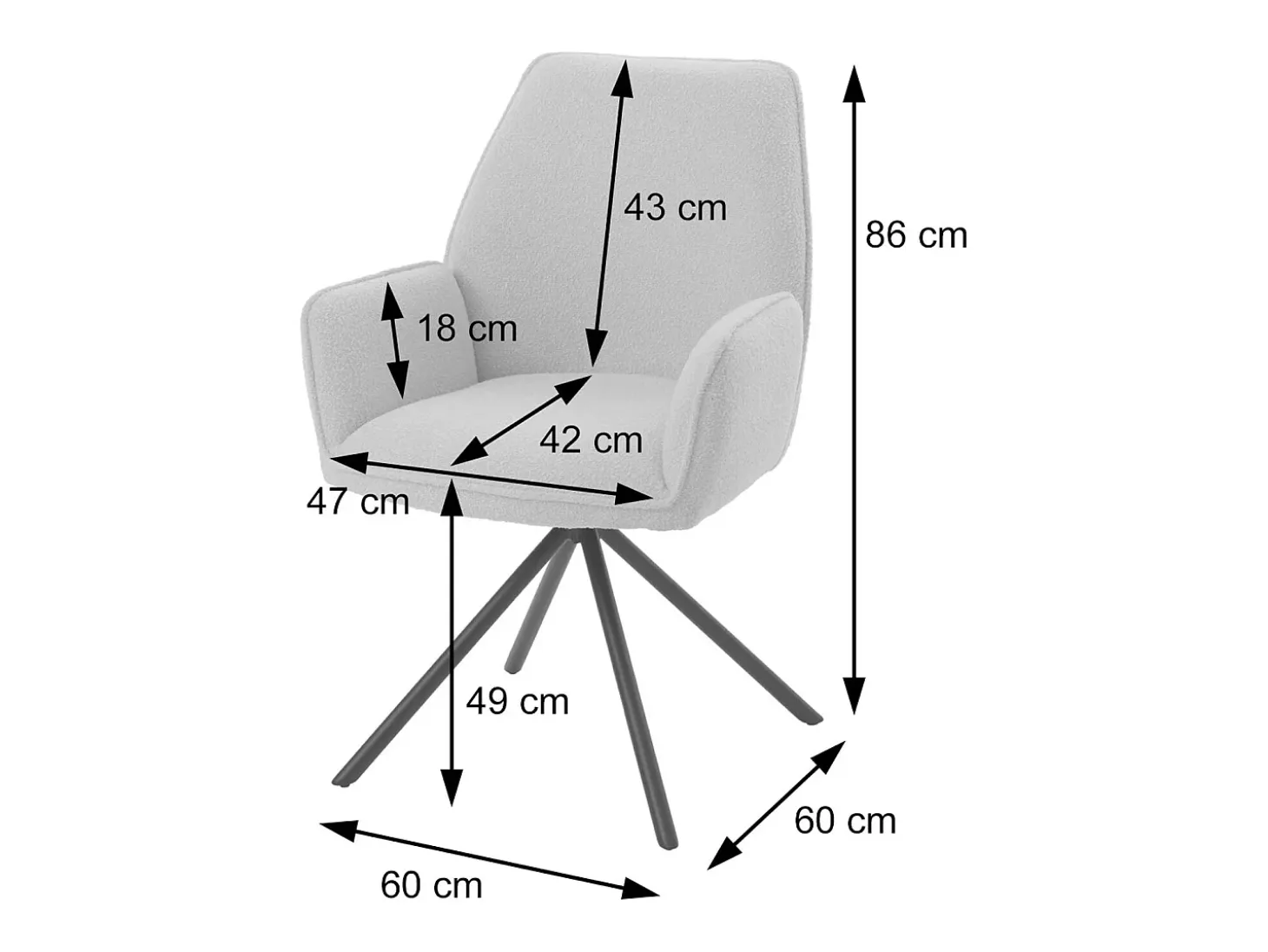 Silla de comedor MCW-G67 (juego de 6), amarillo mostaza