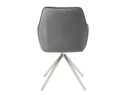 Silla de comedor MCW-G67 (juego de 6), gris oscuro, acero inoxidable