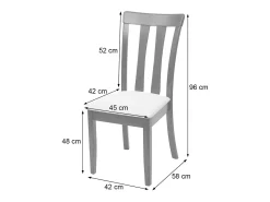 Silla de comedor MCW-G46 (juego de 2), estructura en color natural, negro